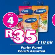 Purity Puree Pouch Assorted-For 4 x 110ml