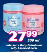 Johnson's Baby Petroleum Jelly Assorted-500ml Each