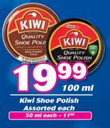 Kiwi Shoe Polish Assorted-50ml Each
