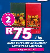 Blaze Barbecue Briquettes/Lumpwood Charcoal-4Kg Each