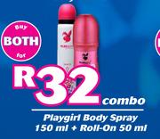 Playgirl Body Spray 150ml + Roll On 50ml-Combo