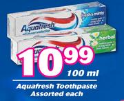 Aquafresh Toothpaste Assorted-100ml Each