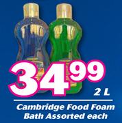 Cambridge Food Foam Bath Assorted-2L Each