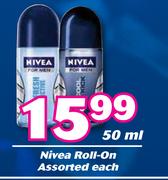 Nivea Roll On Assorted-50ml Each