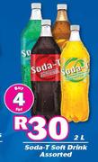 Soda-T Soft Drink Assorted-For 4 x 2Ltr