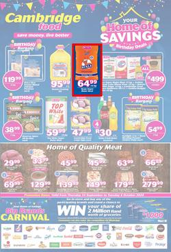 Cambridge Food Zululand : Home Of Savings (24 September - 6 October 2020), page 1