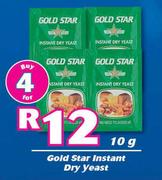 Gold Star Instant Dry Yeast-For 4 x 10g