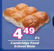 Cambridge Food School Buns-6's