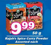Rajah's Spice Curry Powder Assorted-50g Each
