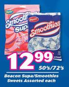 Beacon Supa/ Smoothles Sweets Assorted-50's/ 72's Pack Each