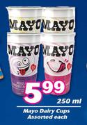 Mayo Dairy Cups Assorted-250ml Each
