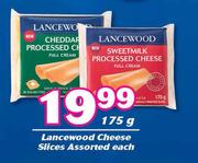 Lancewood Cheese Slices Assorted-175g Each