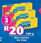 Rave Laundry Bar Soap-For 2 x 500g