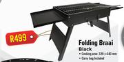 Campmaster Folding Braai Black