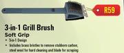 Campmaster 3 In 1 Grill Brush Soft Grip