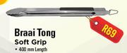 Campmaster Braai Tong Soft Grip 400mm Length