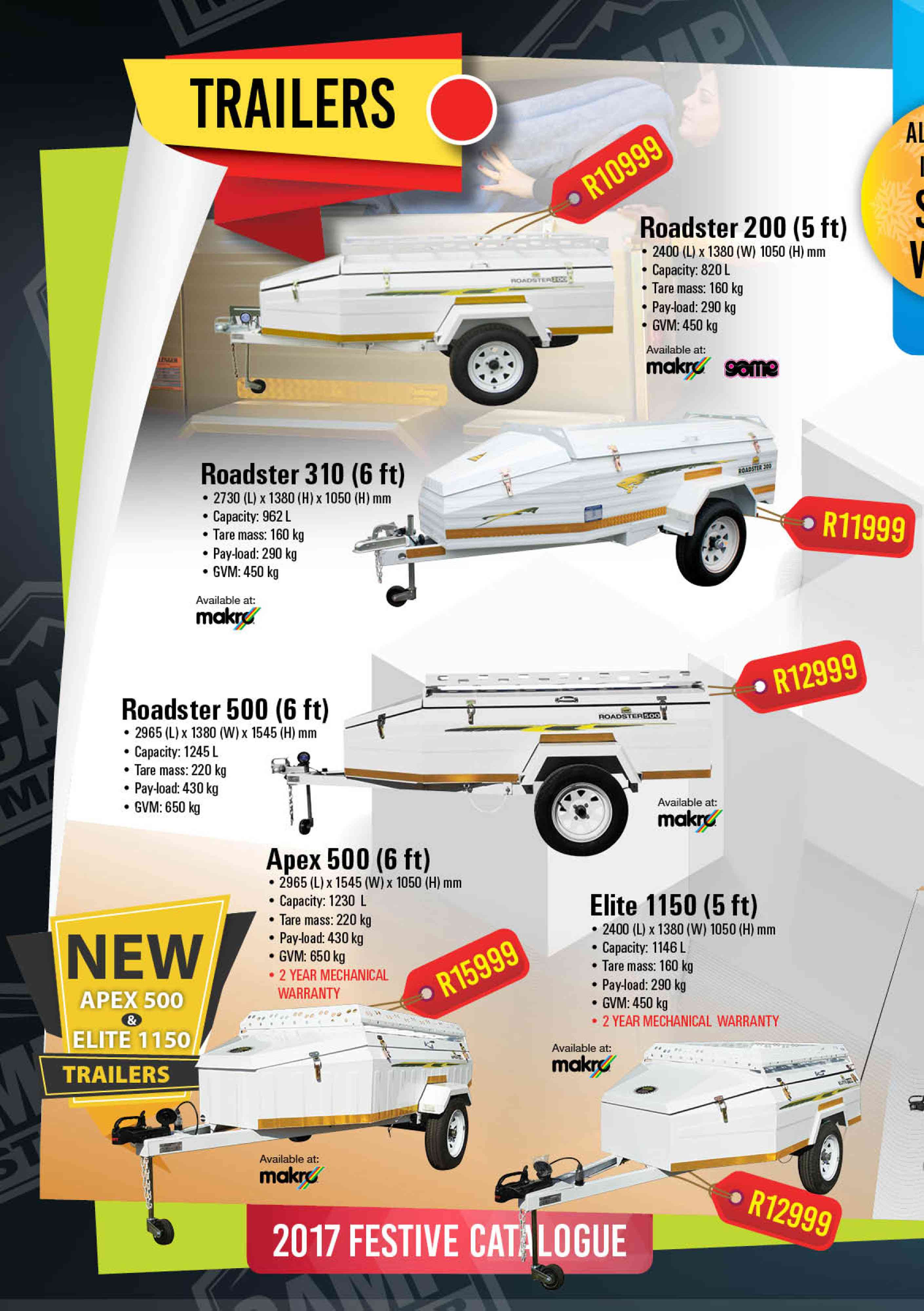 Special Campmaster Roadster 200 5ft Trailer — www.guzzle.co.za