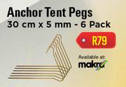 Anchor Tent Pegs 30m x 5mm- 6 Pack