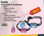 Campmaster Flashlight & Headlamp Combo-Per Set