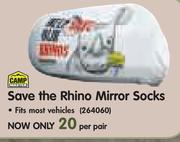 Camp Master Save The Rhino Mirror Socks-Per Pair