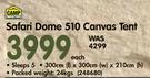 Camp Master Safari Dome 510 Canvas Tent Each
