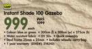 Camp Master Instant Shade 100 Gazebo Each