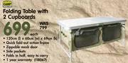 Camp Master Folding Table With 2 Cupboards Each