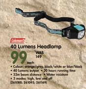Colemon D 40 Lumens Headlamp Each