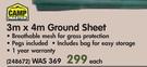 Camp Master 3m x 4m Ground Sheet