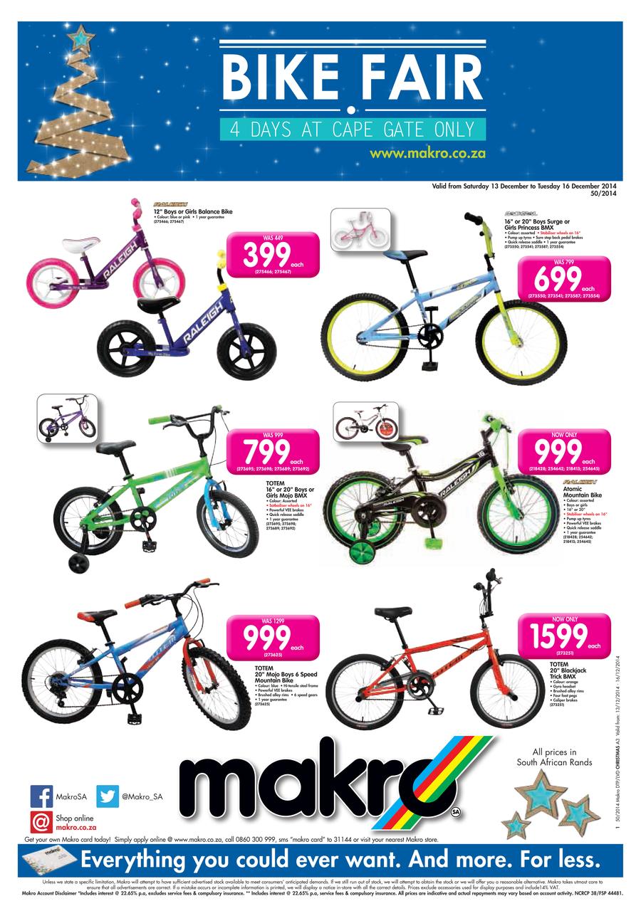 bicycles at makro stores