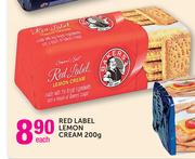 Bakers Red Label Lemon Cream Biscuit-200g
