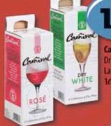 Carnival Dry White,Stein,Late Harvest Or Rose-1Ltr