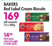 Bakers Red Label Cream Biscuits (All Variants)-12 x 200g