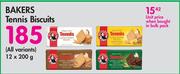 Bakers Tennis Biscuits (All Variants)-12 x 200g