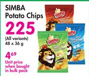 Simba Potato Chips (All variants)-48 x 36g
