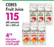 Ceres Fruit Juice (All Variants)-24 x 200ml
