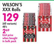 Wilson's XXX Rolls (All Variants)-48's Pack