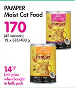 Pamper Moist Cat Food (All Variants)-12 x 385/400g