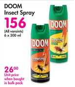 Doom Insect Spray (All Variants)-6 x 300ml