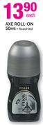Axe Roll-On Assorted-50ml