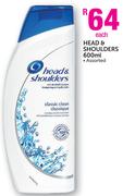 Head & Shoulders Assorted-600ml
