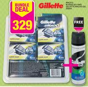 Gillette Match 3 Blades 16's And Gillette Mach3 Gel-200ml