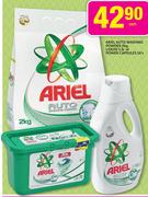 Ariel Auto Washing Powder 2Kg, Fluid 1.5L Or Power Capsules 14's-Each