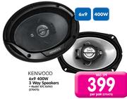 Kenwood 6x9 400W 3 Way Speakers KFC-E6965-Per Pair
