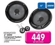 Kenwood 6" 300W Component System KFC-E705P-Per Pair