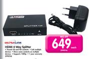 Ultra Link HDMI 4 Way Splitter