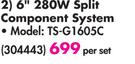 Pioneer 6" 280W Split Component System TS-G1605C