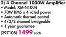 Sony 4 Channel 1000W Amplifier XM-N1004