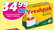 Freshpak Rooibos Tagless Teabags 80’s