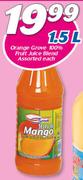 Orange Grove 100% Fruit Juice Blend-1.5Ltr Each